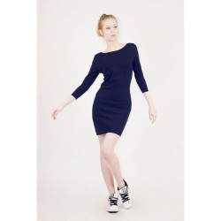 Robe Lula dos nu bio Bleue Marine