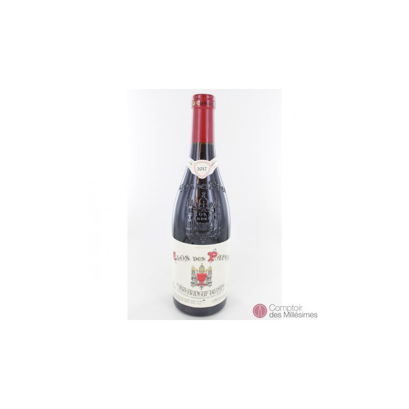bouteille en vin rouge clos des papes