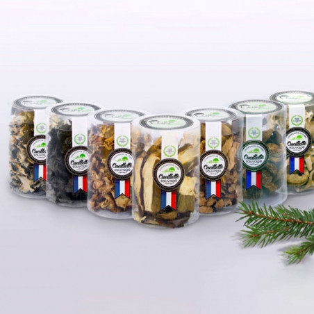 Pack découverte champignons séchés -  cultivés et ramassés en France