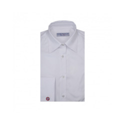Chemise blanche à poignets mousquetaires