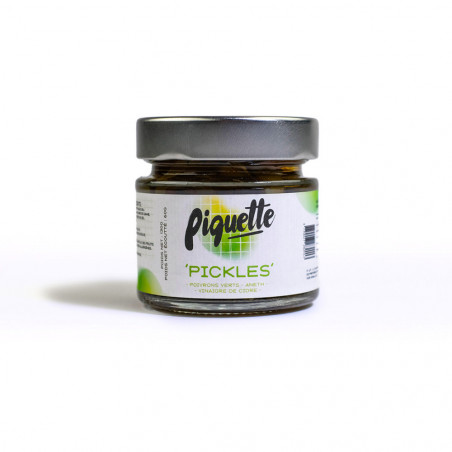 Pickles PIQUETTE poivrons verts, aneth, vinaigre de cidre